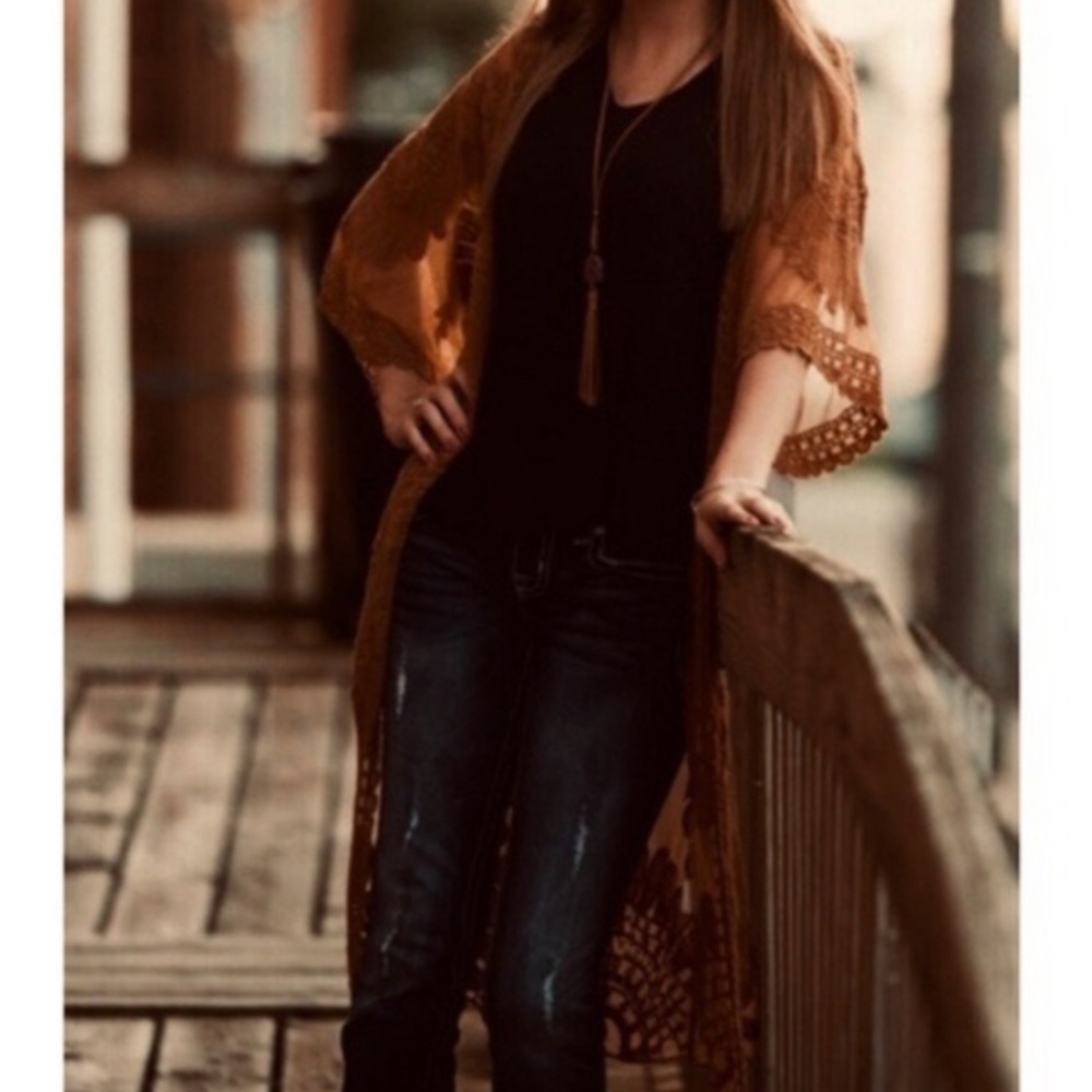 🍎LAST DAY 9/28🍎REBELLION AGAIN DUSTER CARDY BLUSH PINK LACE S - Picture 7 of 8